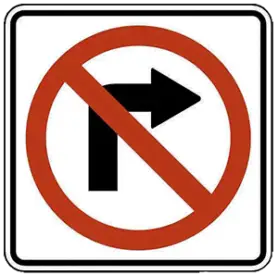 no right turn