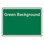 green background sign