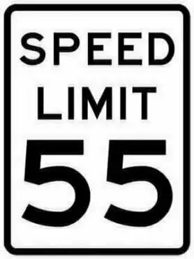 Posted speed limit sign