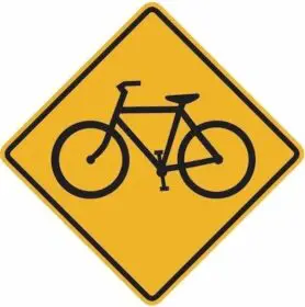 Bike crossing sign